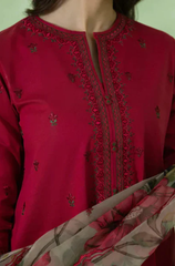 Sapphire - Winter 3PC Dhanak Embroidered Suit - BFB0094