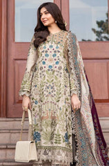 HUSSAIN REHAR - Winter 3PC Dhanak Embroidered Suit - BFB0473