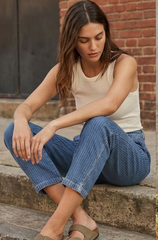 Effortless Style Light-Wash Denim Jeans - Royal Blue - BFJ005