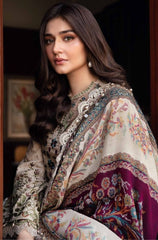 HUSSAIN REHAR - Winter 3PC Dhanak Embroidered Suit - BFB0473