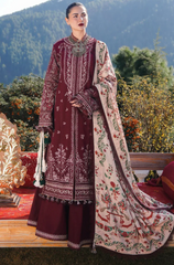 Zara Shahjahan - Winter 3PC Dhanak Embroidered Suit - BFB0435