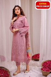 Coco By Zara Shahjahan - 3PC Lawn Embroidered Dress - BFC0004