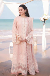 IMROZIA - 3PC Summer Lawn Embroidered Shirt with Chiffon Embroidered Dupatta and Trouser - BFB0790