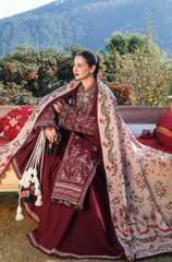Zara Shahjahan - Winter 3PC Dhanak Embroidered Suit - BFB0435