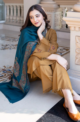 Asling - Winter 3PC Dhanak Embroidered Suit - BFB0410