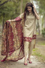 Noor By Sadia Asad - Lawn Embroidered Suit - BFB0313