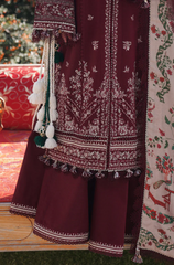 Zara Shahjahan - Winter 3PC Dhanak Embroidered Suit - BFB0435