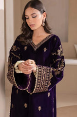 Boraque -Winter 3PC Velvet Embroidered Suit - BFB0461