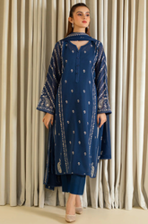 Agha Noor - Winter 3PC Dhanak Embroidered Suit - BFB0417