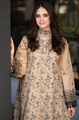 Garnet - Winter 3PC Dhanak Embroidered Suit - BFB0427