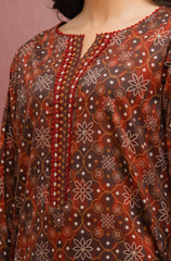 Nishat - Winter 3PC Khaddar Digital Printed Dress - BFU0445