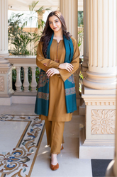Asling - Winter 3PC Dhanak Embroidered Suit - BFB0410