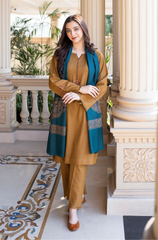 Asling - Winter 3PC Dhanak Embroidered Suit - BFB0410