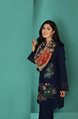NishatLinen -Winter 3PC Dhanak Embroidered Suit - BFB0096