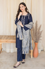 Asling - Stitched 3Pcs Embroidered Dhanak Suit – RTW022