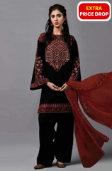 Kayseria - 3PC Lawn Neck Embroidered Shirt - BFU0008