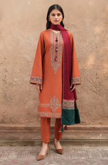 Jazmin - Winter 3PC Dhanak Embroidered Suit - BFB0223