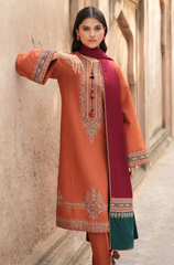 Jazmin - Winter 3PC Dhanak Embroidered Suit - BFB0223