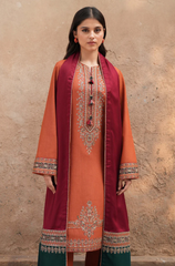 Jazmin - Winter 3PC Dhanak Embroidered Suit - BFB0223