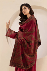 Maria B - Winter 3PC Dhanak Embroidered Suit - BFB0217