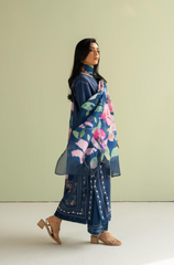 COCO by Zara Shahjahan - Winter 3PC Dhanak Embroidered Suit- BFU0097