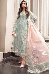 3PC Organza Embroidered Suit - BFS0028 - | BlueFery