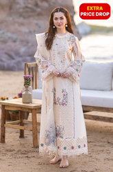 Qalamkar - 3PC Lawn Chicken Kari Embroidered Suit - BFB0084