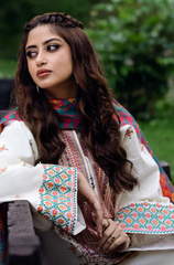 Sapphire - Winter 3PC Dhanak  Embroidered Suit - BFB0189