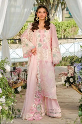 ELAF - 3PC Summer Lawn Embroidered Shirt with Organza Embroidered Dupatta and Trouser - BFB0793