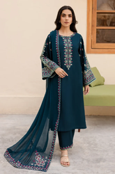 Summer 3PC Lawn Embroidered Suit - BFB02360