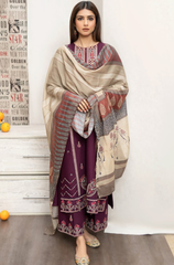 URGE - Winter 3PC Dhanak Embroidered Suit - BFB0494