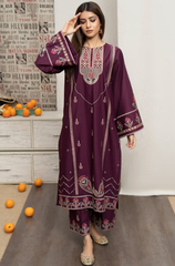 URGE - Winter 3PC Dhanak Embroidered Suit - BFB0494
