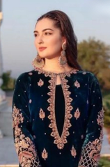 Winter 3PC Velvet Embroidered Suit - BFB0171