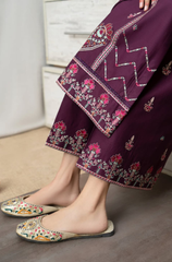 URGE - Winter 3PC Dhanak Embroidered Suit - BFB0494