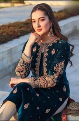 Winter 3PC Velvet Embroidered Suit - BFB0171