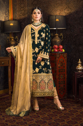 LAAM -Winter 3PC Velvet Embroidered Suit - BFB0549