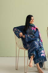 COCO by Zara Shahjahan - Winter 3PC Dhanak Embroidered Suit- BFU0097