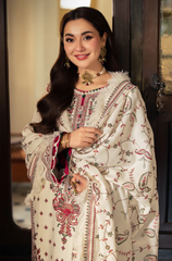 ASIM JOFA - Winter 3PC Dhanak Embroidered Suit - BFB0487