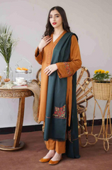 Asling-Winter 3PC Dhanak Embroidered Shirt - BFFC129