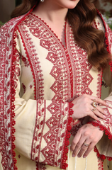 HUSSAIN REHAR - Winter 3PC Dhanak Embroidered Suit - BFB0476