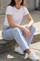 Trendy Baggy Style Women’s Jeans – Soft Blue - BFJ001