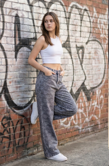 Relax Mode High-Rise Denim - Geometric -BFJ009