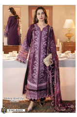 Zara Shahjahan - Winter 3PC Dhanak Embroidered Suit - BFB0456