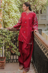 Summer 2PC Lawn Embroidered Suit- BFB0278