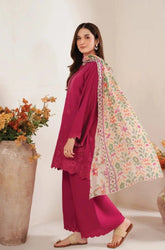 SHANZAY - 3PC Lawn Embroidered Shirt with Monar printed Dupatta and Trouser - BFB0226