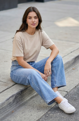 Everyday Comfort High-Rise Loose Jeans - Blue - BFJ010