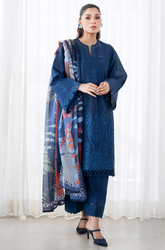Maria .B. - Winter 3PC Dhanak Embroidered Suit - BFB0472