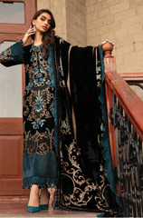 Kayseria -Winter 3PC Velvet Embroidered Suit - BFB0509