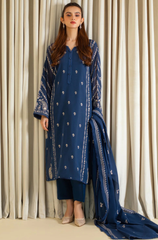 Agha Noor - Winter 3PC Dhanak Embroidered Suit - BFB0417