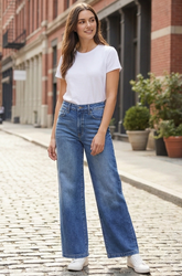 Modern Minimalist Baggy Jeans - Blue - BFJ011